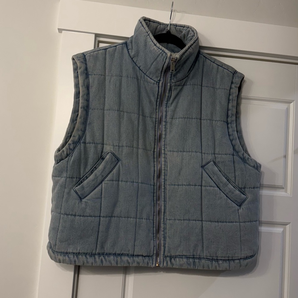 Women’s Denim Quilted Vest